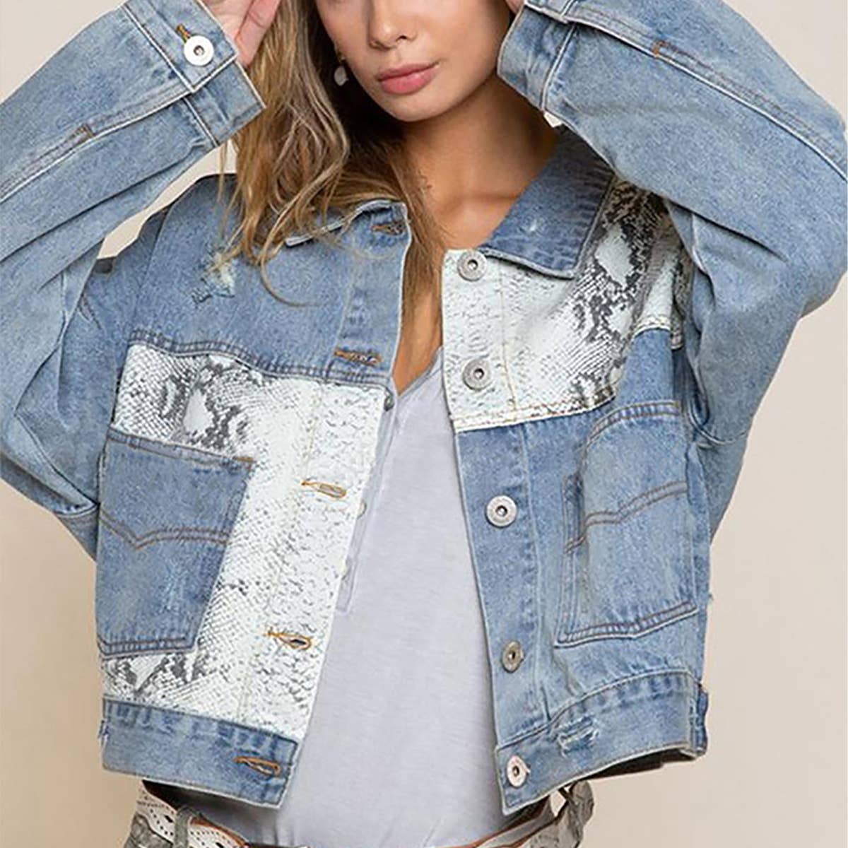 Leopard Patchwork Jacket