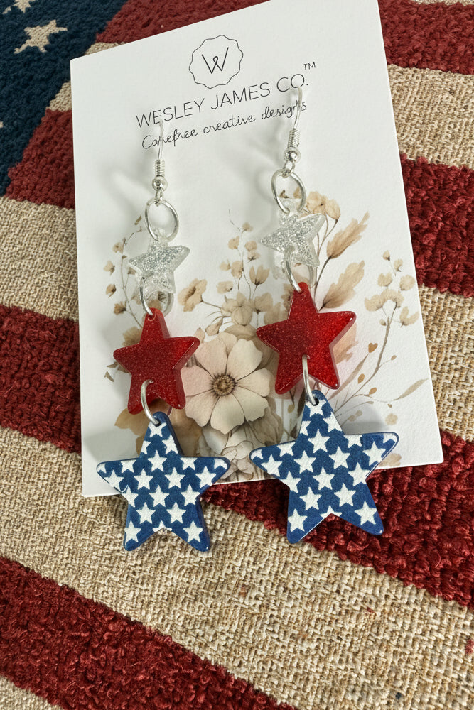 Patriotic Stars Earrings