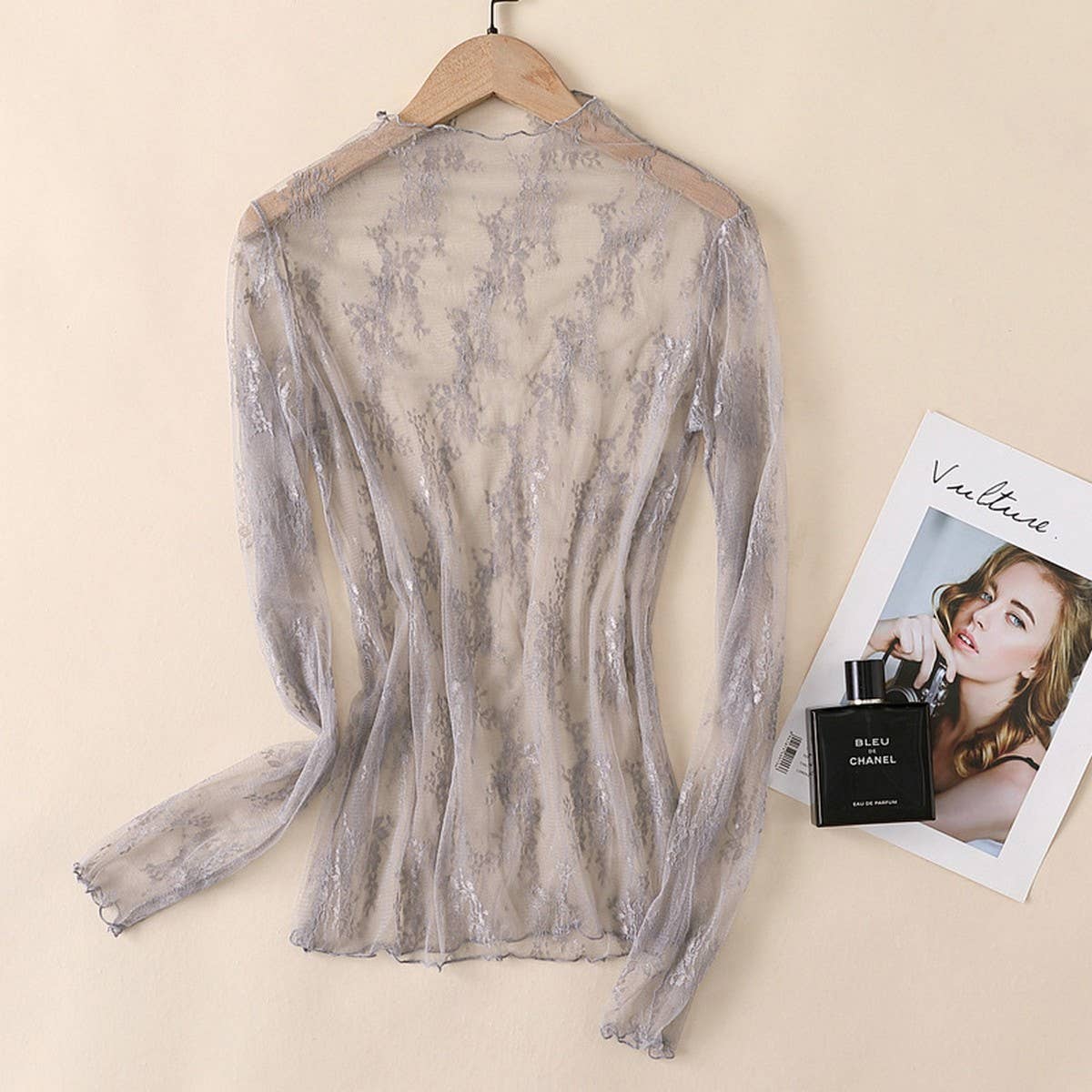 The Everly Lace Mesh Top
