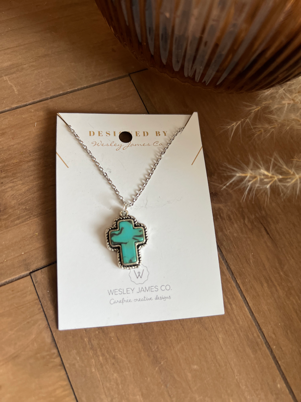 Turquoise Cross Necklace  image 3