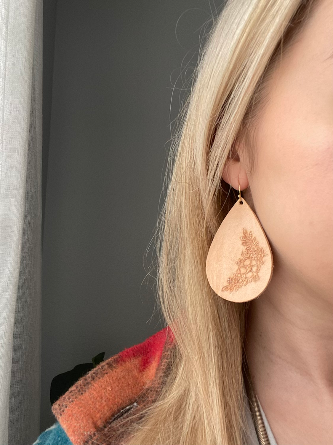 Wild Flower Leather Earrings image 0