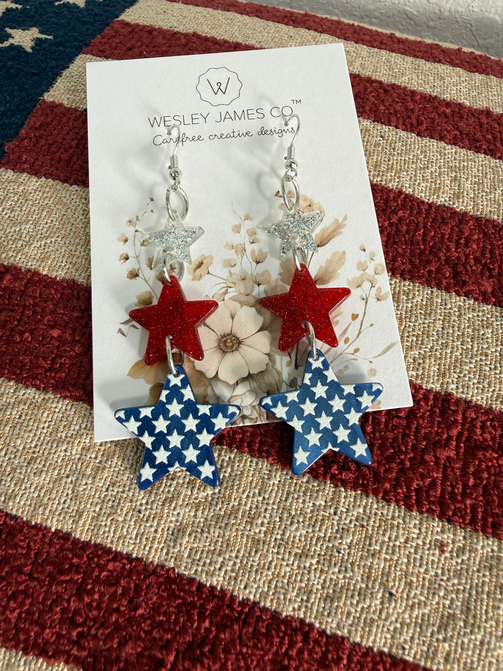 Patriotic Stars Earrings