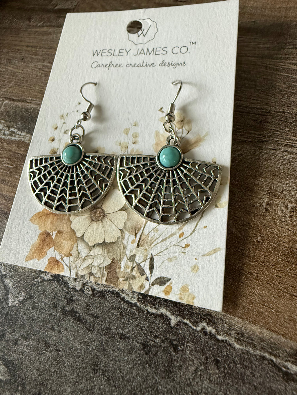 Silver Fan Earrings
