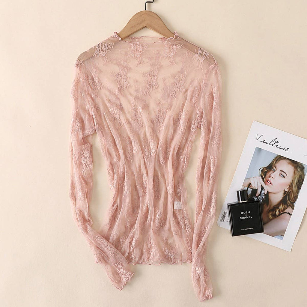 The Everly Lace Mesh Top