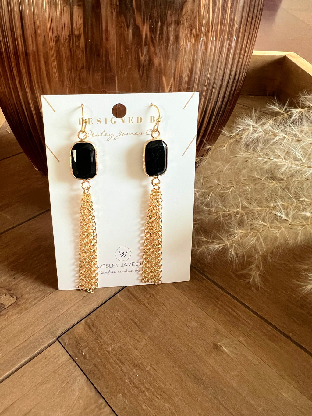 Stone & Chain Earrings  image 2