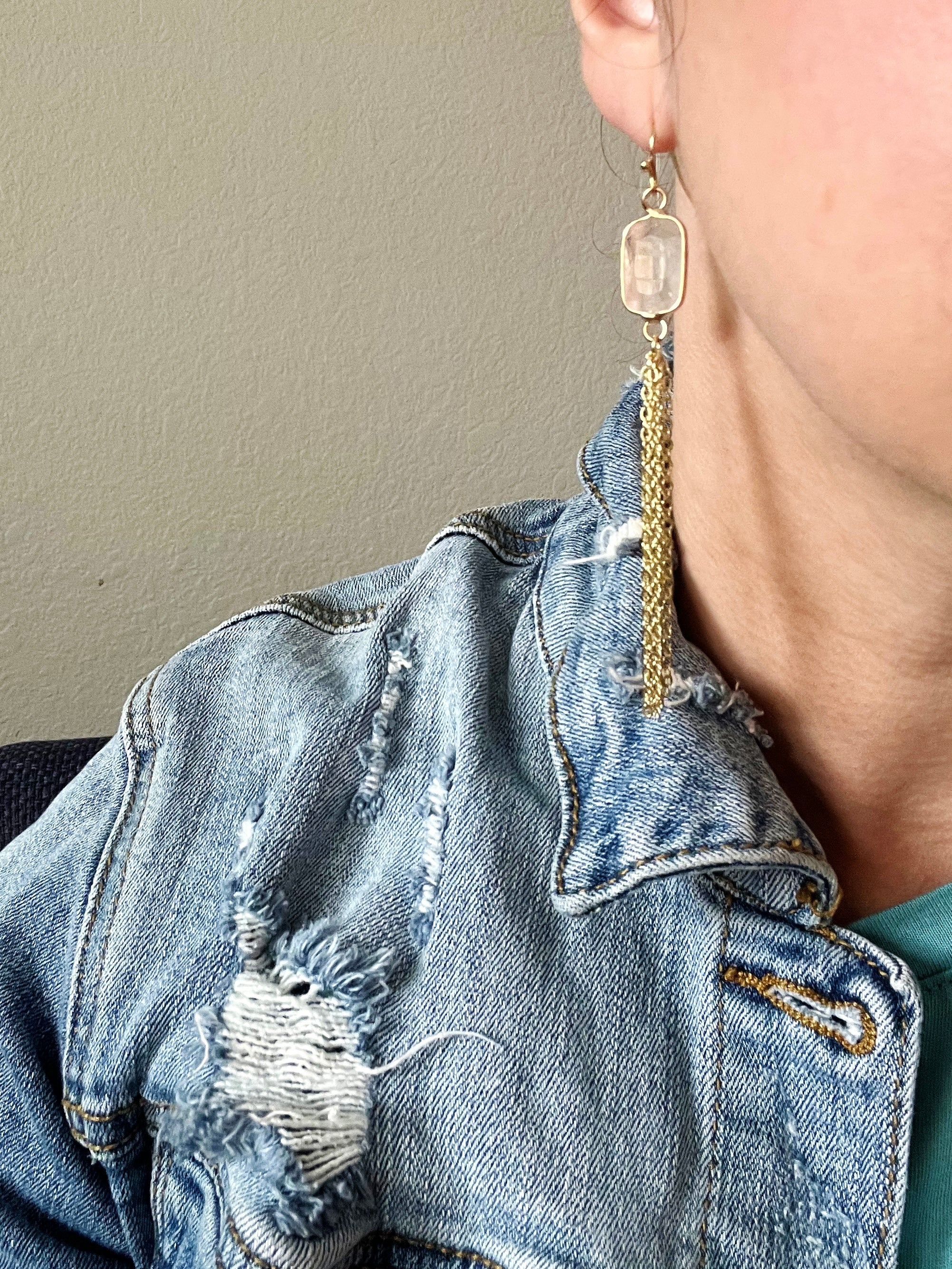 Stone & Chain Earrings  image 5