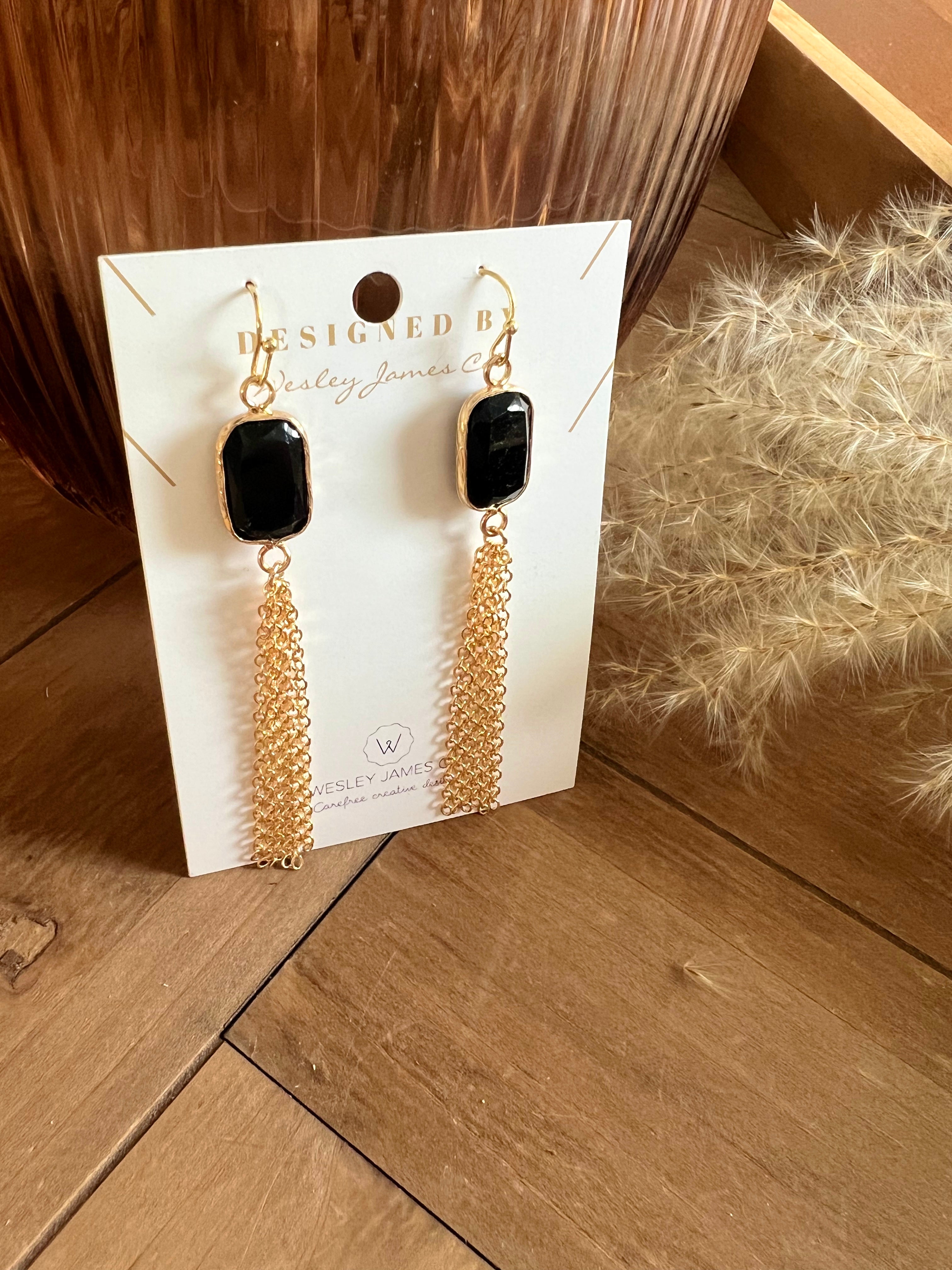 Stone & Chain Earrings  image 0