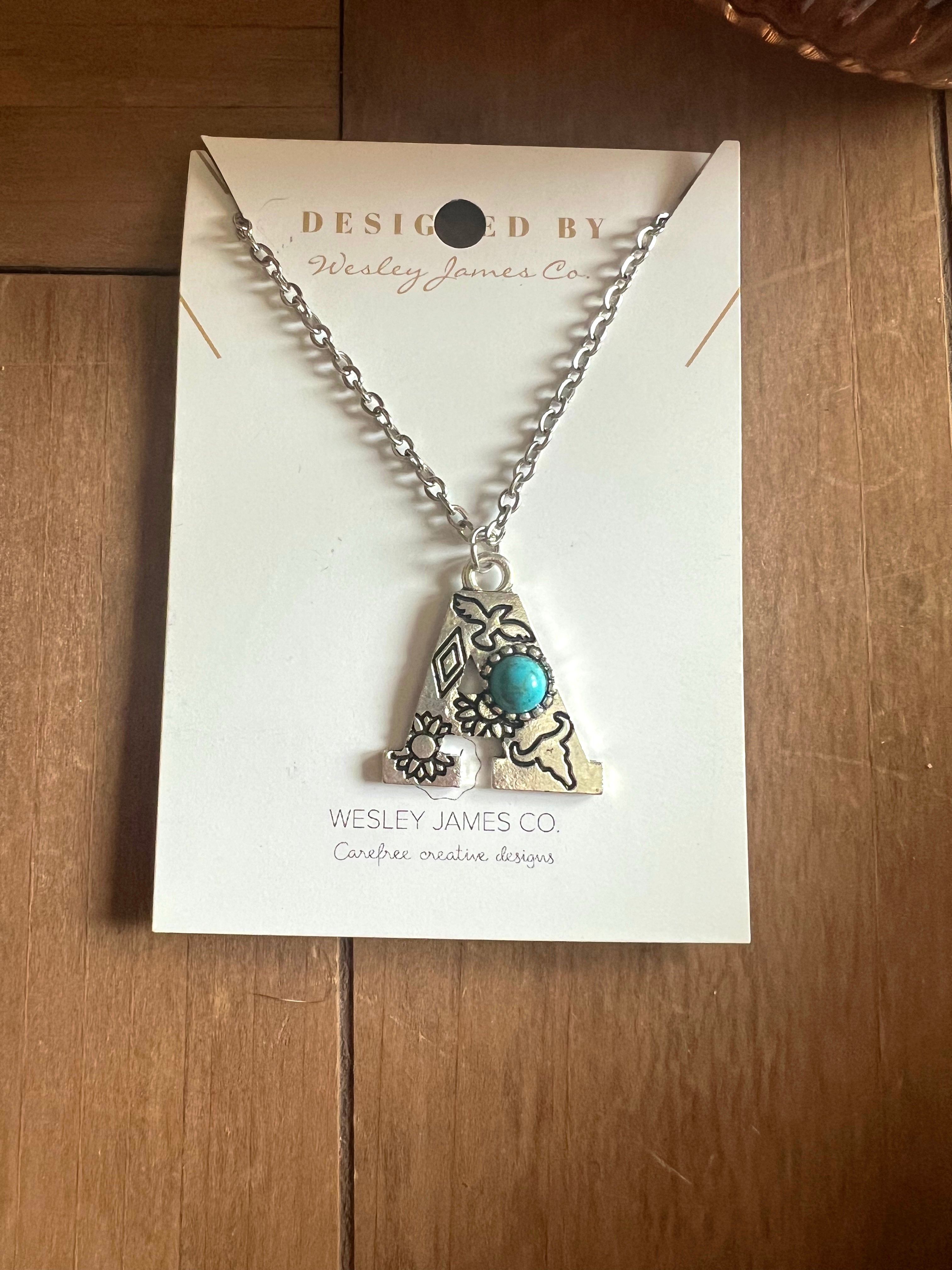 Western Letter Necklace image 0