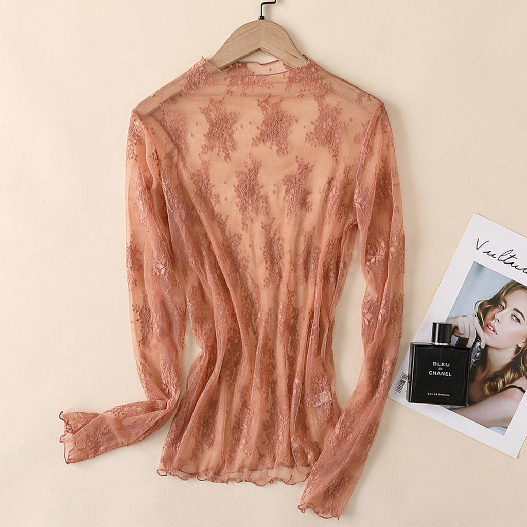 The Everly Lace Mesh Top