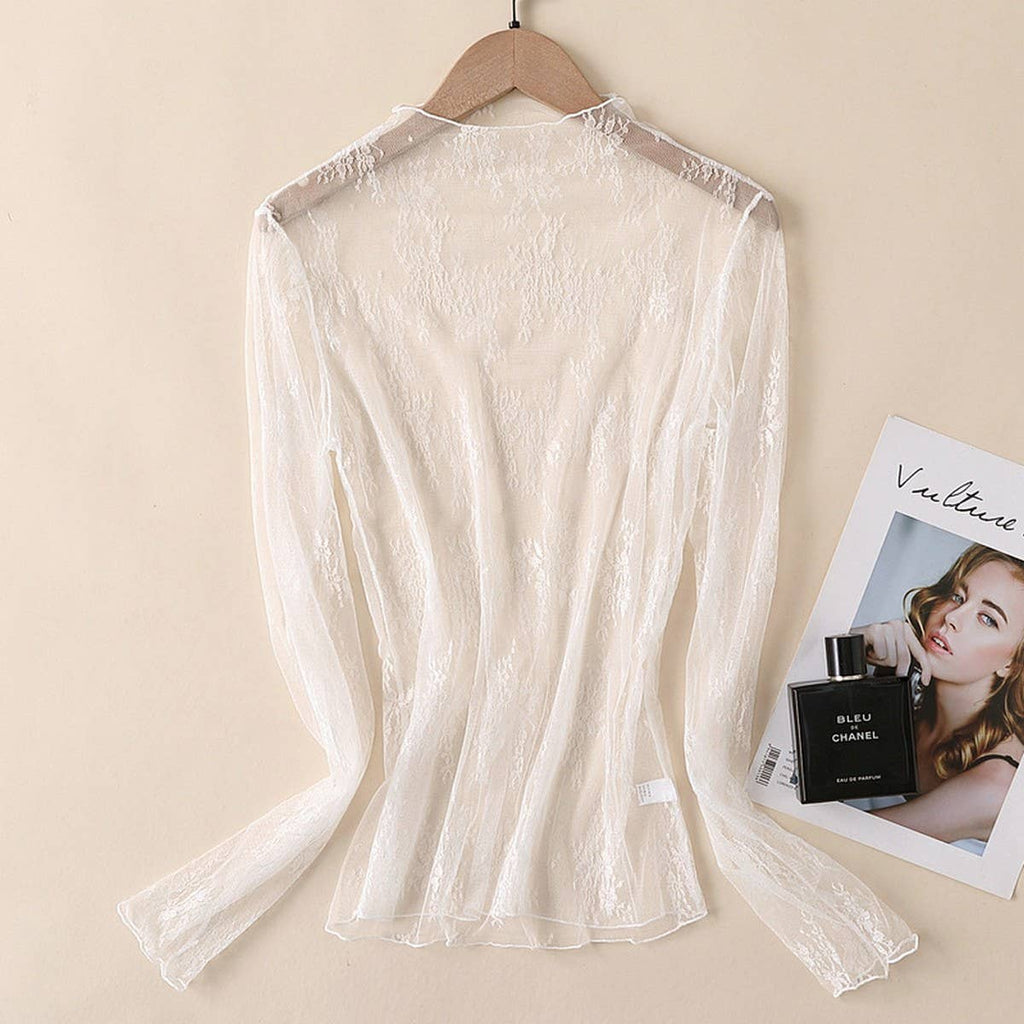 The Everly Lace Mesh Top