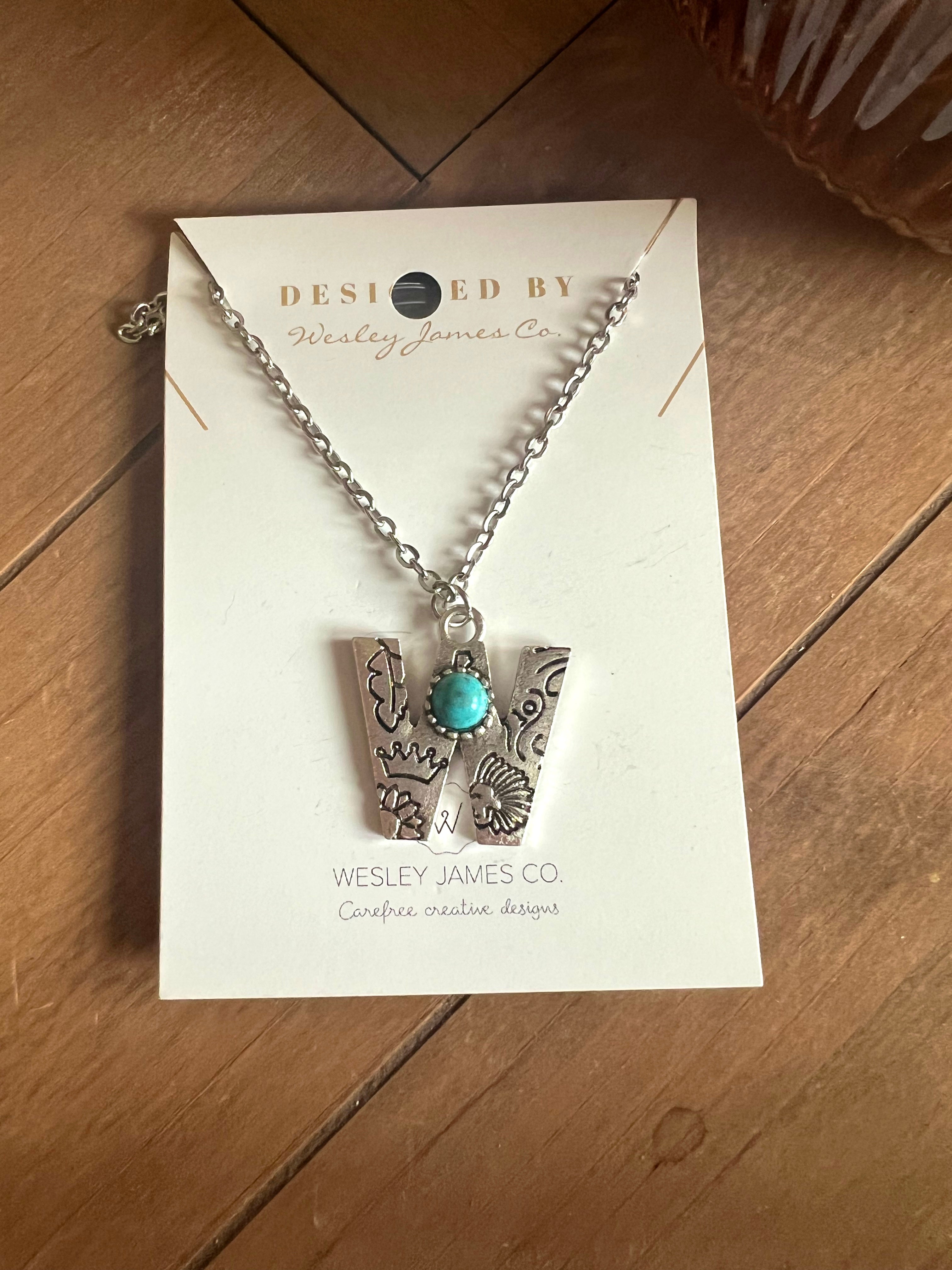 Western Letter Necklace image 2