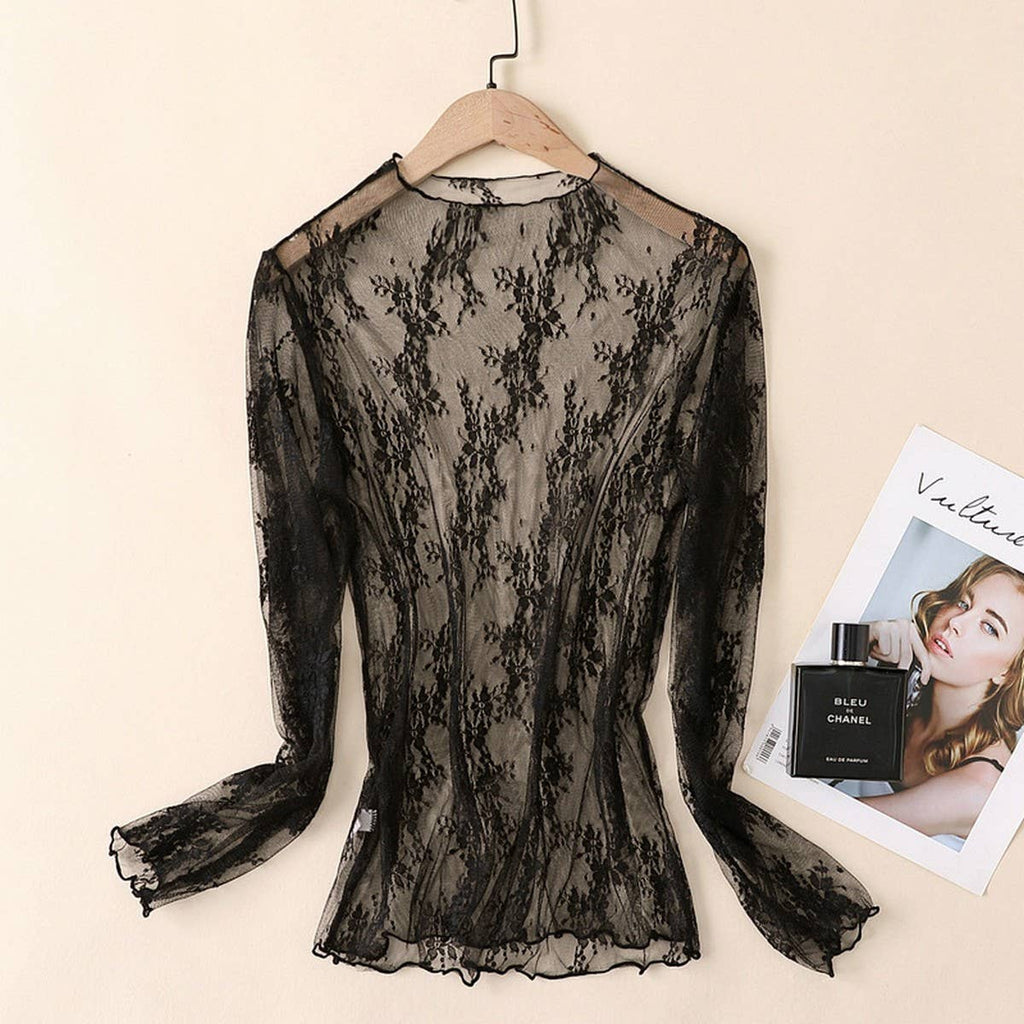 The Everly Lace Mesh Top