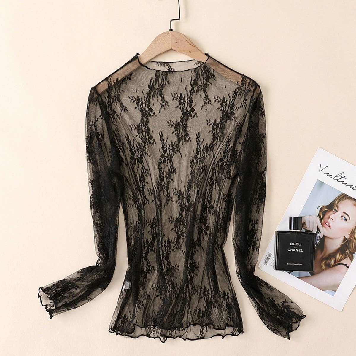 The Everly Lace Mesh Top