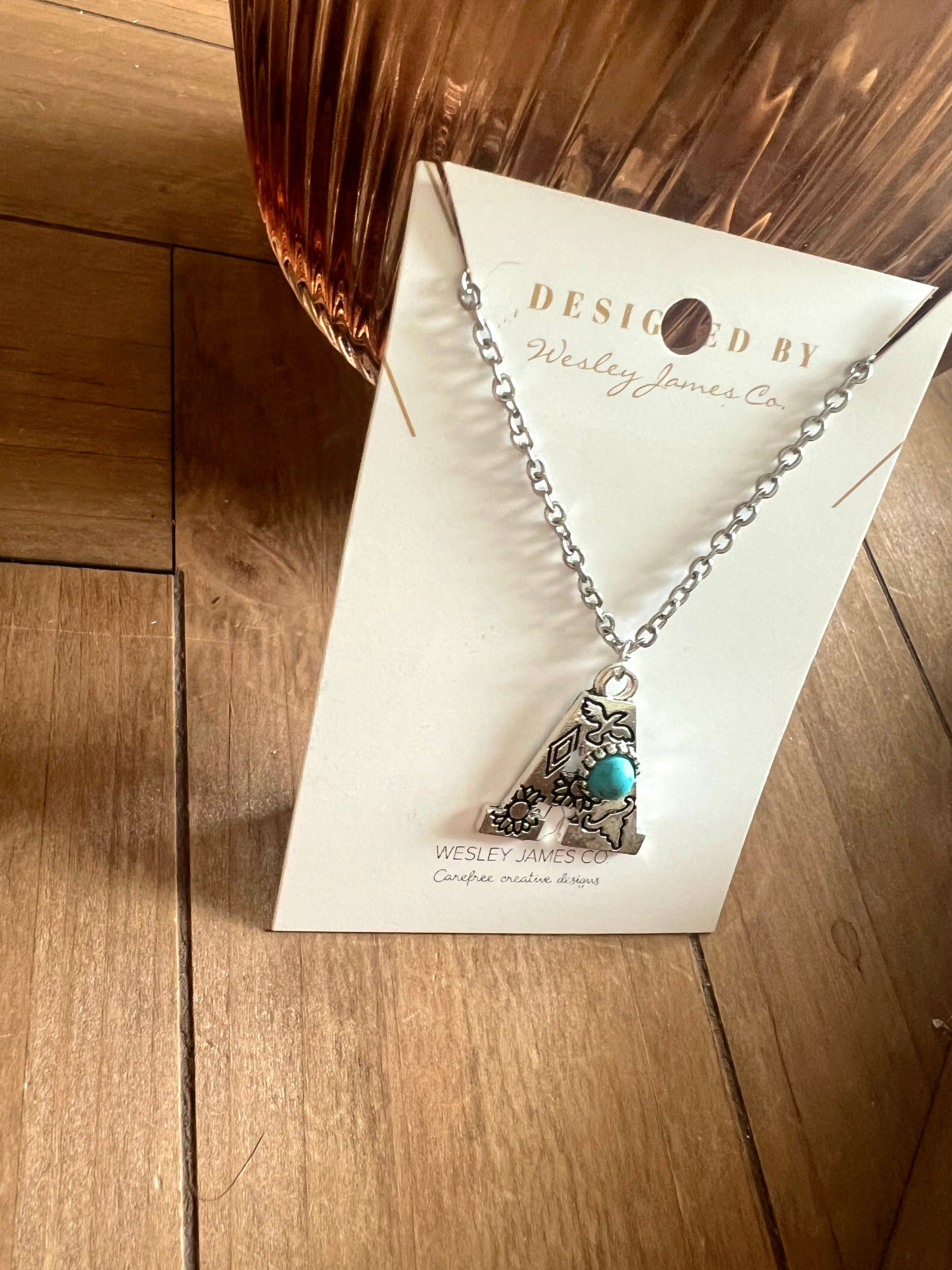 Western Letter Necklace image 4